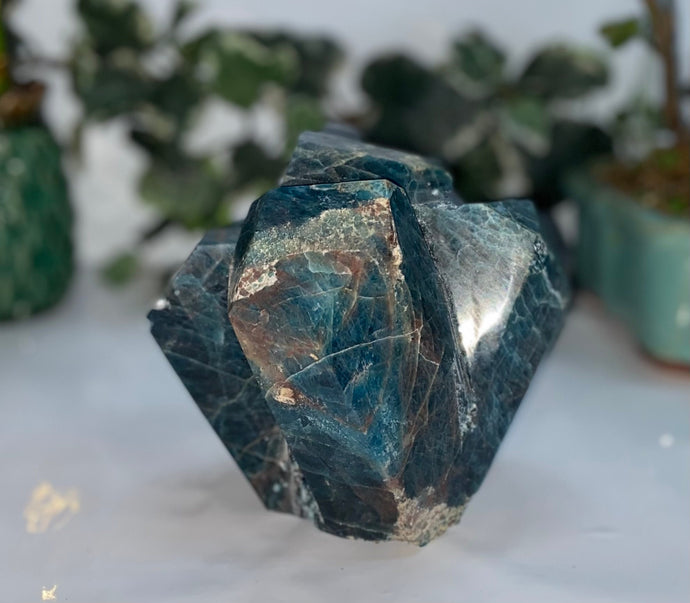 Raw Blue Apatite Crystal - Natural Apatite Stone - Apatite Cluster - raw apatite stone - Healing crystal - rough blue apatite crystal